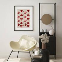 Quadro Corações Com Olhos - 60x48cm Quadro Corações Com Olhos - 60x48cm