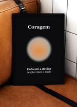 Quadro Coragem/Força/Ação com Vidro e Moldura Tam:A4 Quadro Coragem/Força/Ação com Vidro e Moldura Tam:A4