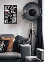 Quadro Corinthians Estrela com Vidro e Moldura Preta