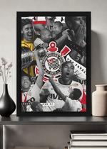 Quadro Corinthians Eterno com Vidro e Moldura Preta Quadro Corinthians Eterno com Vidro e Moldura Preta