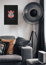 Quadro Corinthians Fiel com Vidro e Moldura Preta Quadro Corinthians Fiel com Vidro e Moldura Preta