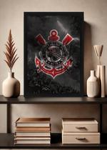 Quadro Corinthians Raça com Vidro e Moldura Preta Quadro Corinthians Raça com Vidro e Moldura Preta