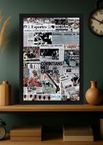 Quadro Corinthians Raízes com Vidro e Moldura Preta Quadro Corinthians Raízes com Vidro e Moldura Preta