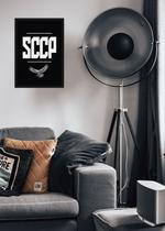 Quadro Corinthians SCCP Águia com Vidro e Moldura Preta Tamanho:21cm x 30cm (A4)