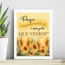 Quadro Coríntios - Vivemos Pela Fé 24x18cm Quadro Coríntios - Vivemos Pela Fé 24x18cm