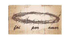 Quadro Coroa de Espinhos 70x150 trio Atelier Valverde