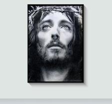 Quadro Coroa de Espinhos do Rei Senhor Jesus Preto e Branco com Moldura E Acetato Tamanho A3 Quadro Coroa de Espinhos do Rei Senhor Jesus Preto e Branco com Moldura E Acetato Tamanho A3