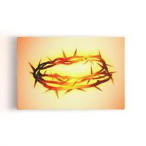 Quadro Coroa de Espinhos Jesus Cristianismo Canvas 60x40cm