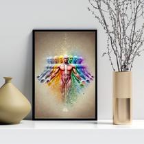 Quadro Corpos Sutis - Saúde Holística 24x18cm - com vidro