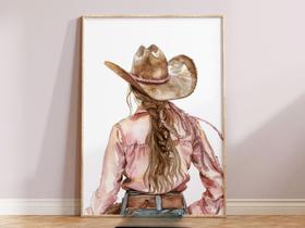 Quadro Cowgirl Mulher Boiadeira Cavalo Rodeio Quarto Decoração Quadro Cowgirl Mulher Boiadeira Cavalo Rodeio Quarto Decoração