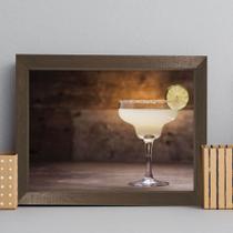 Quadro Cozinha Bebida Margarita 22x32cm Moldura Marrom Quadro Cozinha Bebida Margarita 22x32cm Moldura Marrom