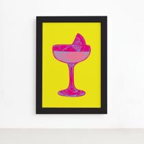 Quadro Cozinha Bebidas Drink 01 Moldura Preta 22x32cm