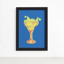 Quadro Cozinha Bebidas Drink 03 Moldura Preta 22x32cm