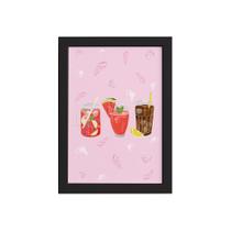 Quadro Cozinha Bebidas Refrescantes Moldura Preta 33x43cm Quadro Cozinha Bebidas Refrescantes Moldura Preta 33x43cm