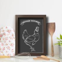 Quadro Cozinha Churrasco Cortes Frango 33x43cm Moldura Marrom Quadro Cozinha Churrasco Cortes Frango 33x43cm Moldura Marrom
