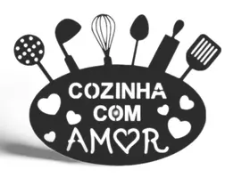 quadro cozinha com amor placa aplique colher faca garfo com coração em Mdf 3mm vazado decoração quadro cozinha com amor placa aplique colher faca garfo com coração em Mdf 3mm vazado decoração