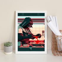 Quadro Cozinha - Cooking With Vader 45x34cm