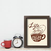 Quadro Cozinha Frase Café After Coffee 33x43cm Moldura Branca Quadro Cozinha Frase Café After Coffee 33x43cm Moldura Branca