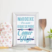 Quadro Cozinha Frase Não deixe para amanhã 33x43 Moldura Branca Quadro Cozinha Frase Não deixe para amanhã 33x43 Moldura Branca