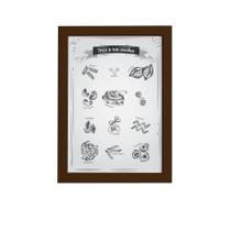 Quadro Cozinha Massas Italianas Escolha Moldura Marrom 33x43