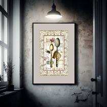 Quadro Cozinha Talheres Vintage - 60X48Cm