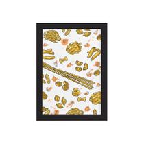 Quadro Cozinha Tipos de Massa Farfalle Moldura Preta 22x32 Quadro Cozinha Tipos de Massa Farfalle Moldura Preta 22x32