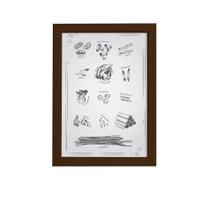 Quadro Cozinha Tipos Massas Italianas Moldura Marrom 33x43cm Quadro Cozinha Tipos Massas Italianas Moldura Marrom 33x43cm
