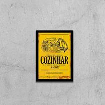 Quadro Cozinhar É O Modo De Demonstrar Amor 24X18Cm Quadro Cozinhar É O Modo De Demonstrar Amor 24X18Cm