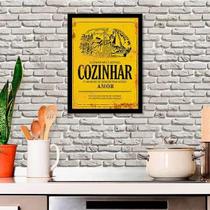 Quadro Cozinhar É O Modo Demonstrar Amor 33X24 C/Vidro Preta Quadro Cozinhar É O Modo Demonstrar Amor 33X24 C/Vidro Preta