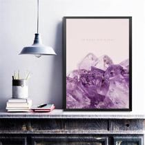 Quadro Cristais- Só Boas Vibrações 45X34Cm - Com Vidro