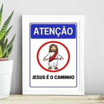 Quadro Cristão - Jesus É O Caminho 24X18Cm - Com Vidro