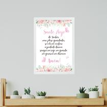 Quadro Cristão - Oração Santo Anjo 33X24Cm - Com Vidro