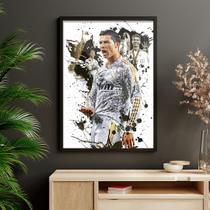 Quadro Cristiano Ronaldo Rei da Champions Moldura e Vidro - Complet Casa