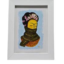 Quadro Cristovão PP - Frida Inverno Cachecol Verde