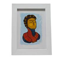 Quadro Cristovão PP - Frida Inverno Cachecol Vermelho Quadro Cristovão PP - Frida Inverno Cachecol Vermelho