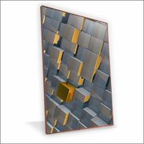 Quadro Cubos Canvas Com Vidro