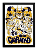 Quadro Cuphead Game Arte Poster Moldurado