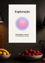 Quadro Curiosidade/Exploração com Vidro e Moldura Branca Tamanho:21cm x 30cm (A4)