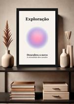 Quadro Curiosidade/Exploração com Vidro e Moldura Preta Tamanho:21cm x 30cm (A4)