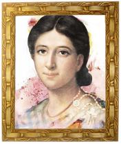 Quadro Da Beata Pauline Jericot, Mod. 03, 30x25cm. Angelus