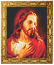 Quadro da Face Jesus Cristo, Mod. 07, Tam. 30X25cm. Angelus