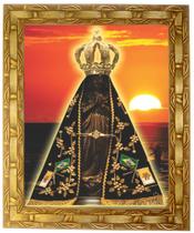 Quadro Da N. Sra. Aparecida, Mod. 02, Tam. 30x25cm. Angelus