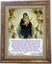Quadro Da N. Sra. Augusta Rainha, Mod.01, 53x43cm. Angelus