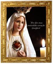 Quadro Da N. Sra. Coração De Fátima, Mod.01 30x25cm. Angelus