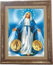 Quadro Da N. Sra. Das Graças, Mod. 01, Tam. 53x43cm. Angelus