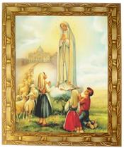 Quadro Da N. Sra. De Fátima, Mod. 01, Tam. 30x25cm. Angelus