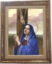 Quadro da Nossa Senhora aos Pés da Cruz, Mod. 01, Tam. 53x43cm. Angelus Quadro da Nossa Senhora aos Pés da Cruz, Mod. 01, Tam. 53x43cm. Angelus