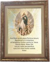 Quadro da Oração da Ave Maria em Latim, 01, 53x43cm. Angelus