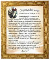 Quadro Da Oração De São Jorge, Mod. 01, Tam.30x25cm. Angelus