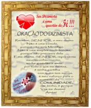 Quadro Da Oração do Dizimista, Mod. 01, Tam. 30x25cm. Angelus